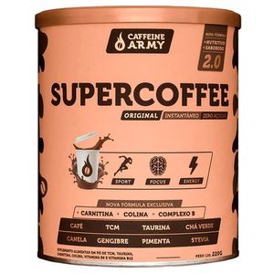 Suplemento Alimentar em Pó Original Supercoffee Caffeine Army 220g