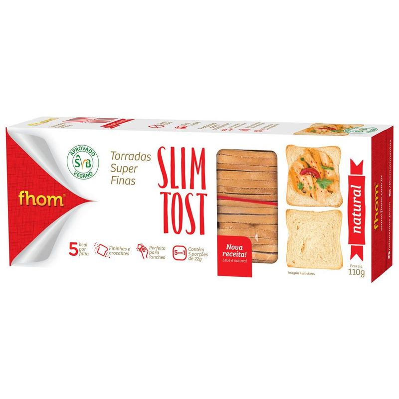 Torrada-Natural-Fhom-Slim-Tost-Pacote-100g