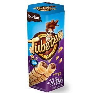 Tubetes Recheado de Creme de Avelã com Cacau Barion 50g