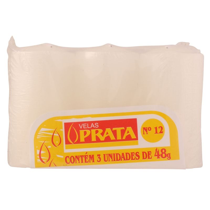 Vela-Branca-Numero-12-Prata-48g-Com-3-Unidades