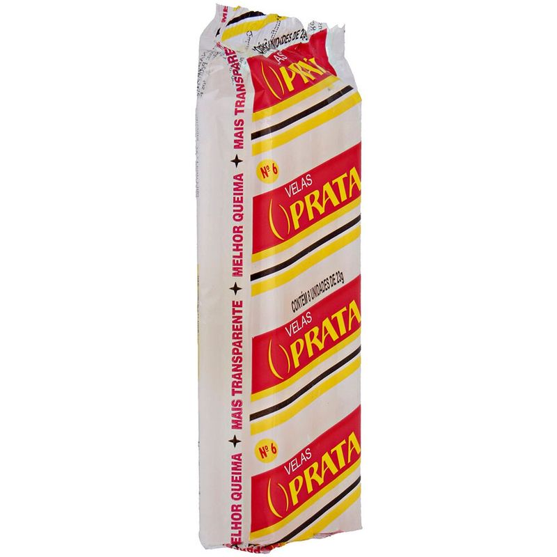 Vela-Branca-Numero-6-Prata-23g-Com-8-Unidades