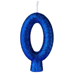 Vela de Aniversário Azul Cintilante Regina nº0