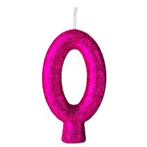 Vela de Aniversário Rosa Cintilante Regina nº0