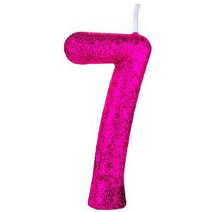 Vela de Aniversário Rosa Cintilante Regina nº7