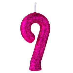 Vela de Aniversário Rosa Cintilante Regina nº9