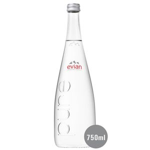 Água Mineral sem Gás Garrafa Evian Vidro 750ml