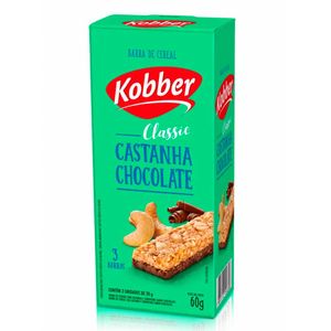 Barra de Cereal Castanha e Chocolate Classic Kobber 60g