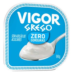 Iogurte Desnatado Sem Adição de Açúcar Grego Vigor 90g
