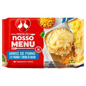 Arroz de Forno Frango com Creme de Milho Nosso Menu Perdigão 600g