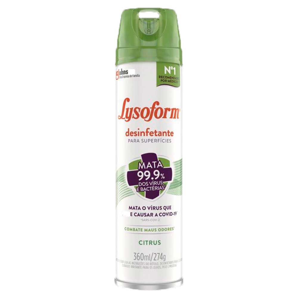 Desinfetante Lysoform Aerosol Citrus 360ml Mambo Supermercado São Paulo Mambo Supermercado São 7538