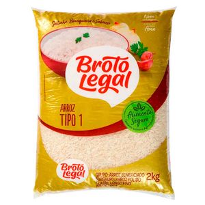 Arroz Polido Tipo 1 Broto Legal Pacote 2kg