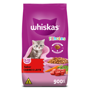 Ração Sabor Carne e Leite Whiskas Sachê Filhote 900g