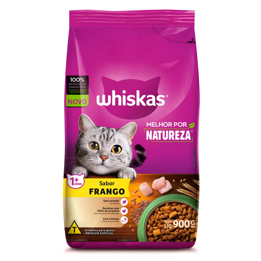 Alimento De Frango Whiskas Adulto Melhor Nature 900G Mambo Supermercado