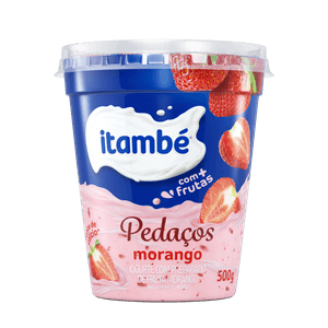 Iogurte Parcialmente Desnatado Morango Pedaços Itambé Pote 500g