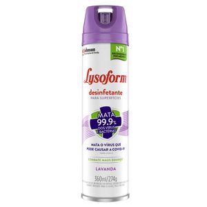 Desinfetante Aerossol de Lavanda Lysoform 360ml