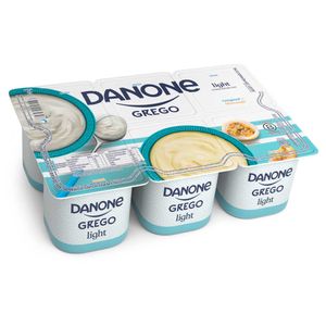 Iogurte Grego Light Original e Maracujá Danone 510g 6 unidades