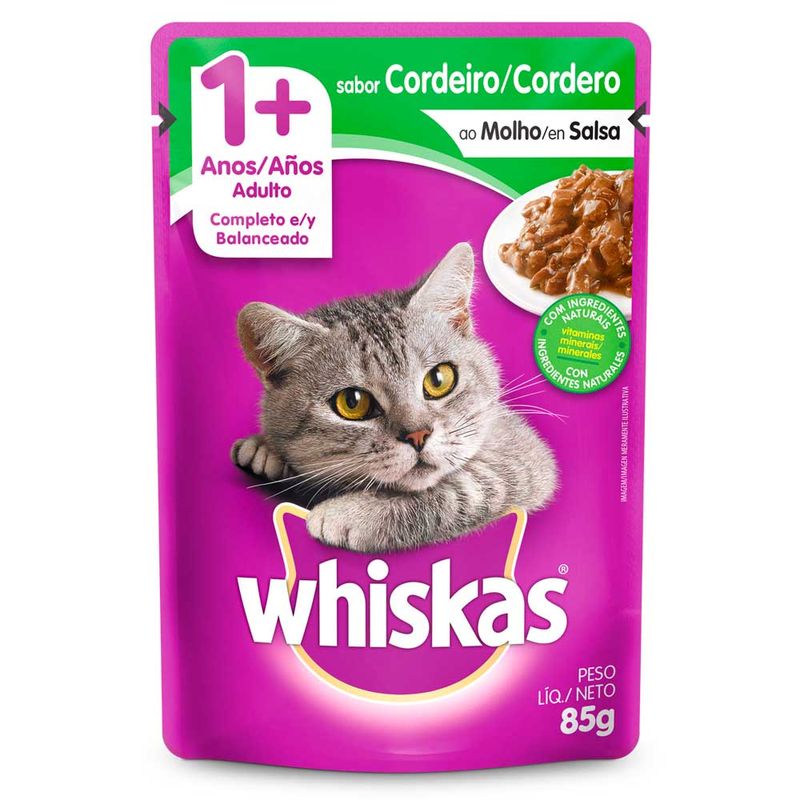 racao-para-gato-adulto-sabor-cordeiro-ao-molho-whiskas-sacher-85g