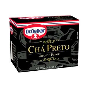 Cha oetker preto caixa 27g com 15 unidades
