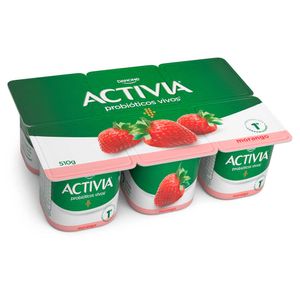 Polpa Sabor Morango Activia 510g 6 unidades