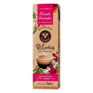 Cápsula de Café Espresso Florada Rituais Intensidade 6 3 Corações com 10 Unidades