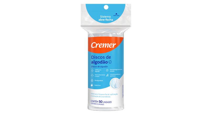 discos-de-algodao-cremer-com-50-unidades