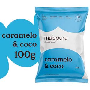 Pipoca Caramelo e Coco Mais Pura 100g