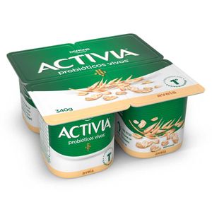 Iogurte Polpa Integral sabor Aveia Activia 340g 4 unidades