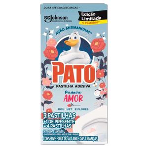 Detergente Sanitário Pastilha Adesiva Primeiro Amor Pato 4 Unidades Grátis 1 Pastilha