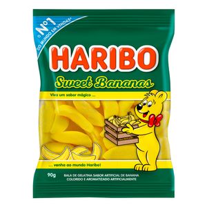 Bala de Gelatina Sabor Banana Haribo 100g