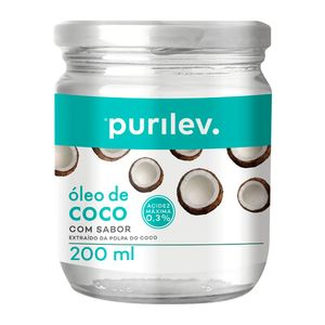 Óleo de Coco com Sabor Purilev Vidro 200ml