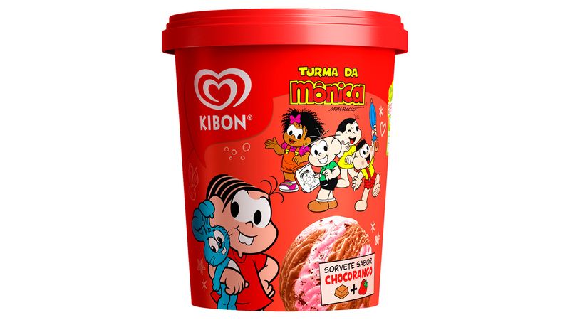 Sorvete Chocorango Turma da Mônica Kibon Pote 800ml