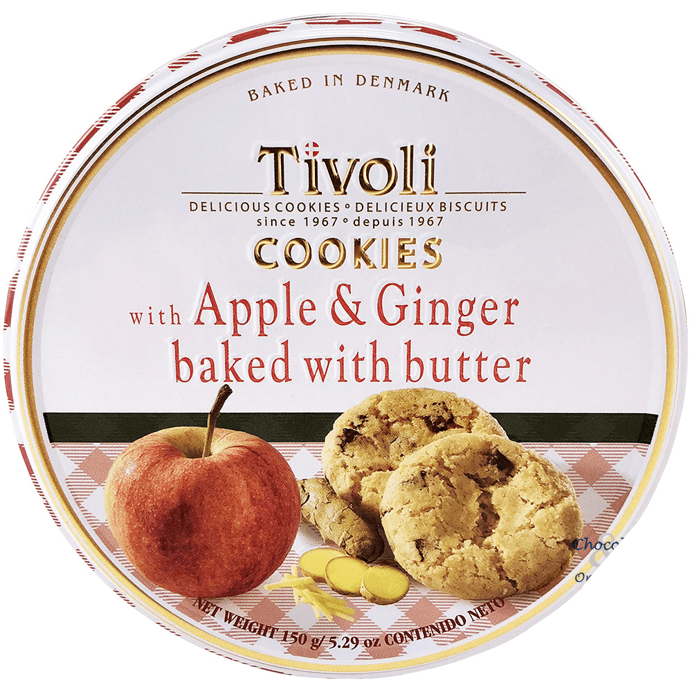 Biscoito Dinamarquês Apple e Ginger Tivoli Jacobsens 150g Mambo