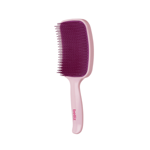 Escova Para Cabelo Tipo Raquete Rosa Ricca