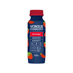Iogurte Completo 18g de Proteína Sabor Morango Yorgus 250g