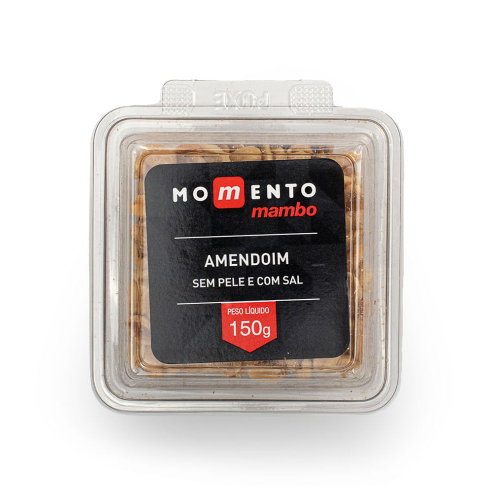 Amendoim Sem Pele Torrado Com Sal Momento Mambo 150g