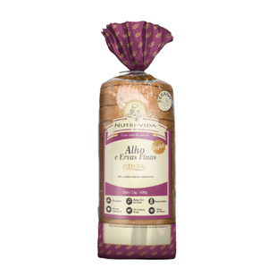 Pão Vegano Alho e Ervas Finas Nutrivida 400g