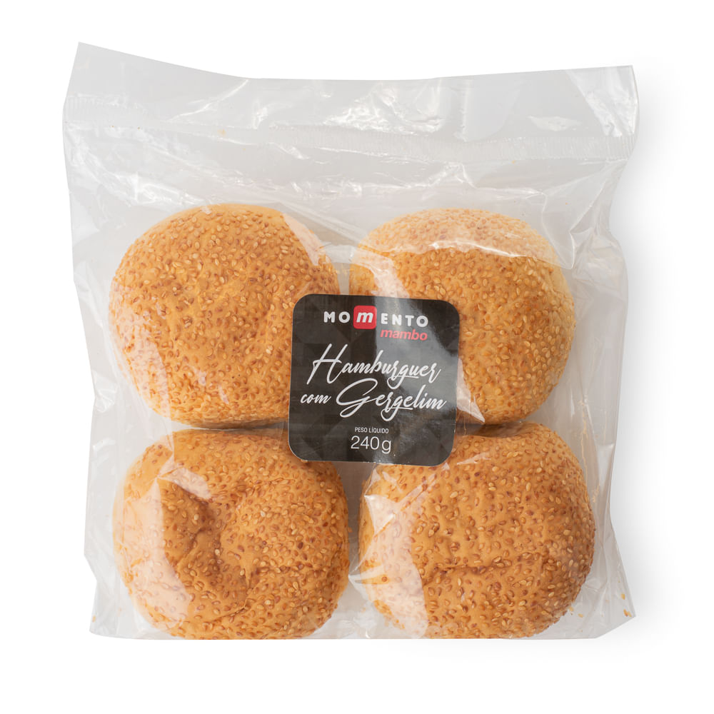 Pão de Hambúrguer Gergelim Momento Mambo 240g