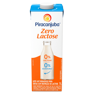 Leite Desnatado Longa Vida Zero Lactose Piracanjuba 1L