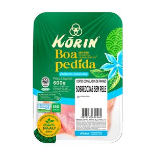 Sobrecoxas de Frango sem Pele Natural Congelado Korin 600g