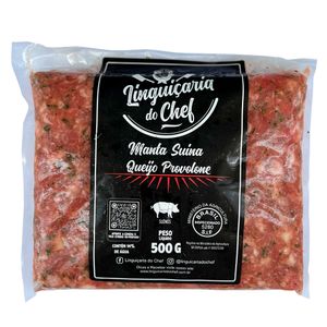 Manta Suína Queijo Provolone Linguiçaria do Chef 500g