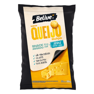 Snack de Arroz Sabor Queijo Suíço Sem Glúten Belive 35g