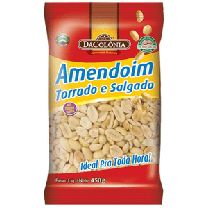 Amendoim Torrado e Salgado DaColônia 450g