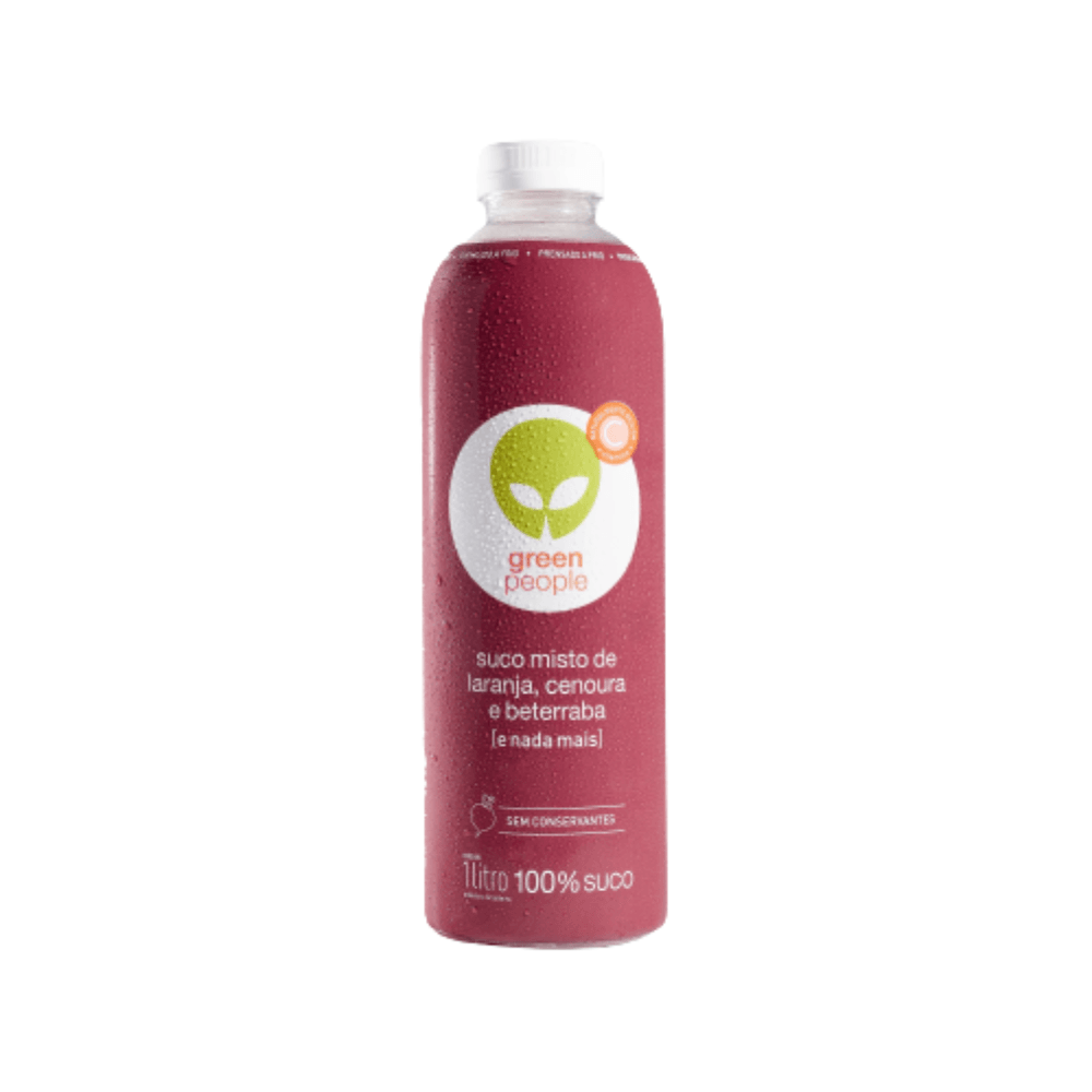 Suco Pronto Greenpeople Laranja Cenoura e Beterraba Garrafa 1L