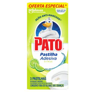 Desodorizador Pastilha Adesiva Citrus Pato 3 Unidades