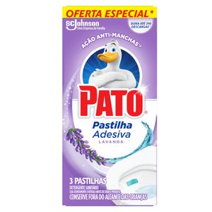 Desodorizador Sanitário em Pastilha Adesiva Lavanda Pato com 3 Unidades
