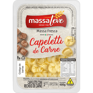 Capeletti de Carne Massa Leve 400g