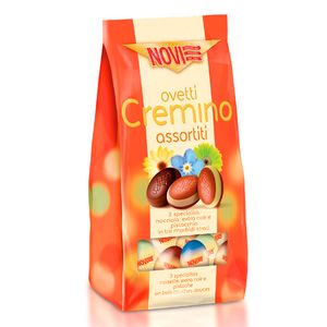 Bombom Italiano Ovetti  Cremino Avelã, Extra Noir e Pistache Novi 160g