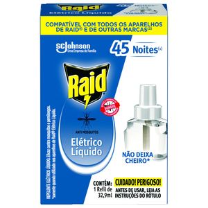 Refil para Repelente Elétrico Líquido Raid 32,9ml