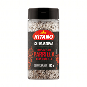 Tempero de Sal de Parrilla com Pimenta Churrasquear Kitano 480g