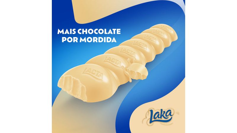Barra de chocolate branco com 34g - Laka
